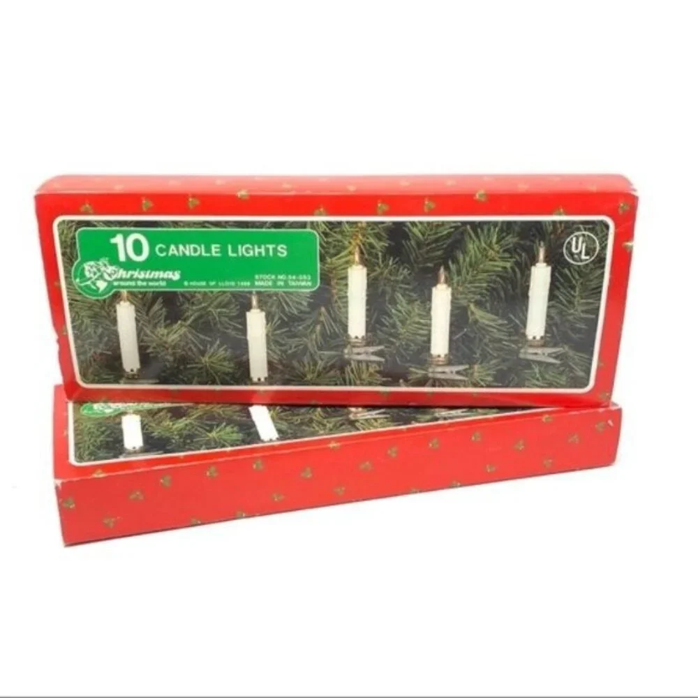 Vintage Clip-on Candle String Christmas Lights